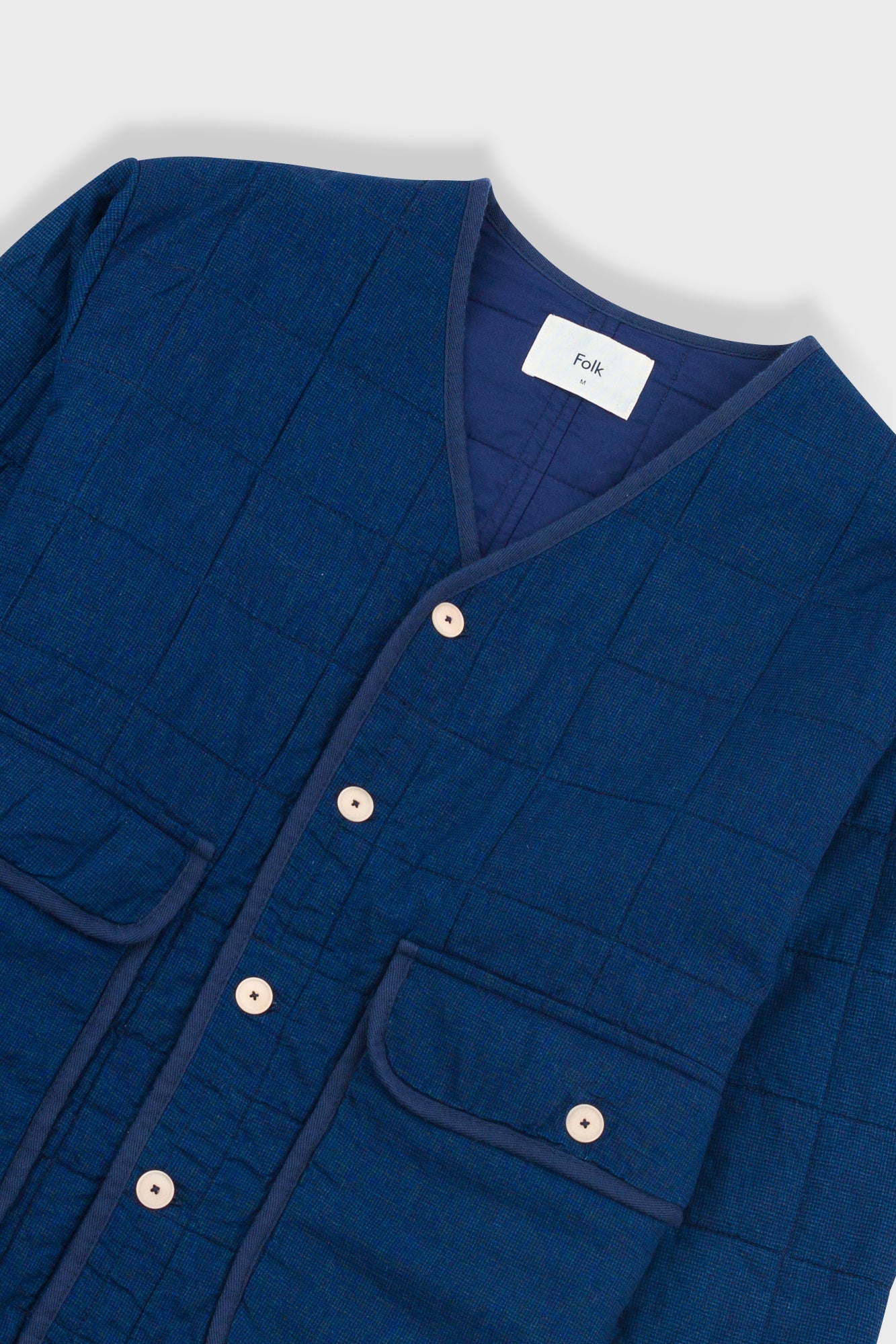 Lightweight Liner Jacket - Indigo Microcheck