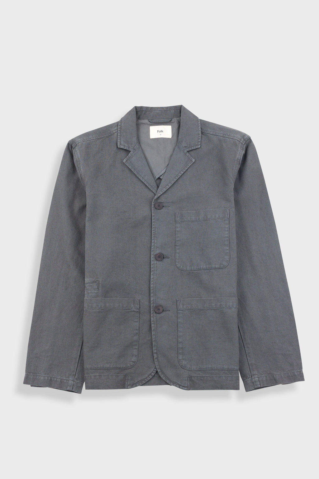 Wide Fit Blazer - Charcoal Hemp Canvas