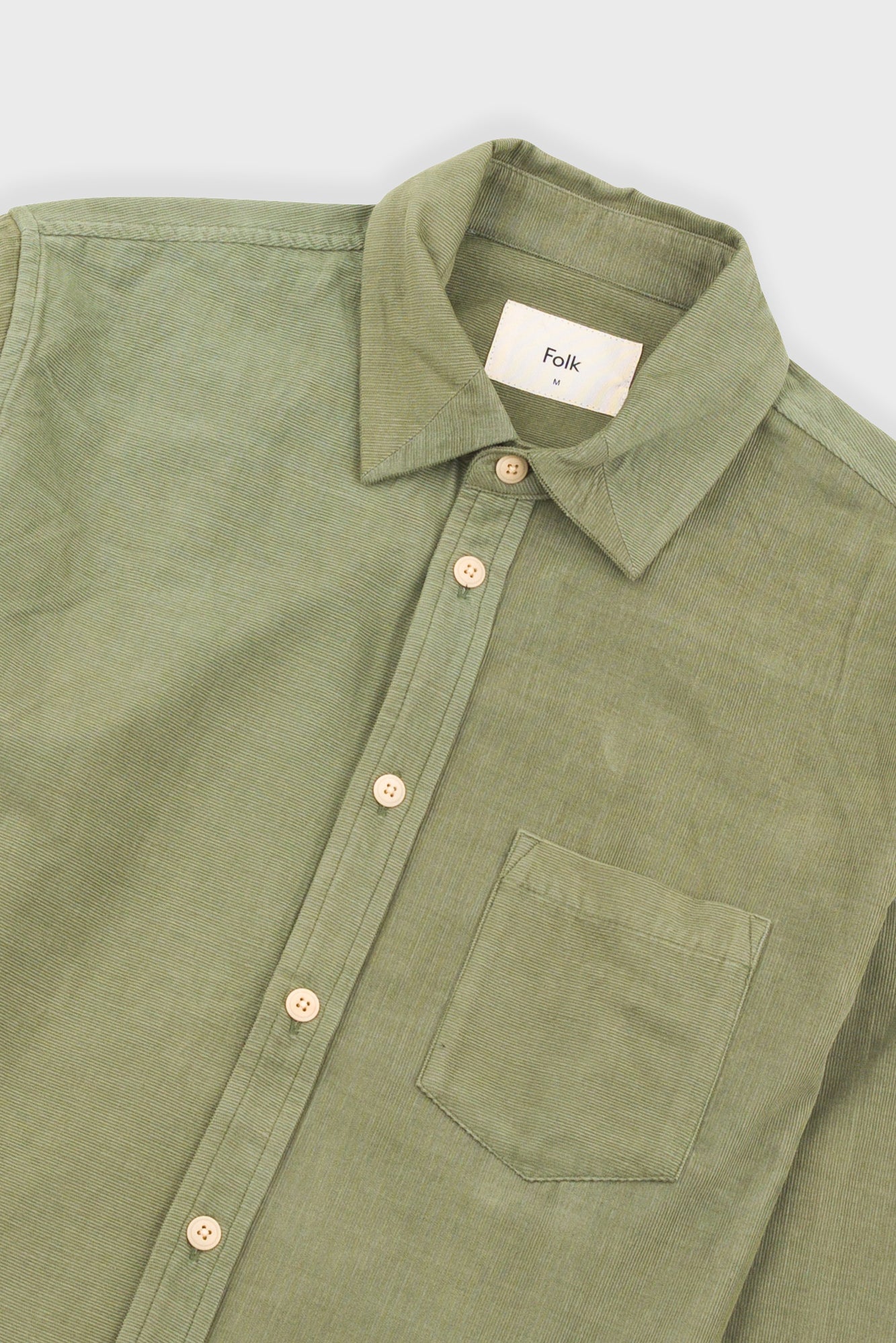 Direction Babycord Shirt - Olive