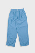 Drawcord Baggy Pants - Light Indigo Topstitch