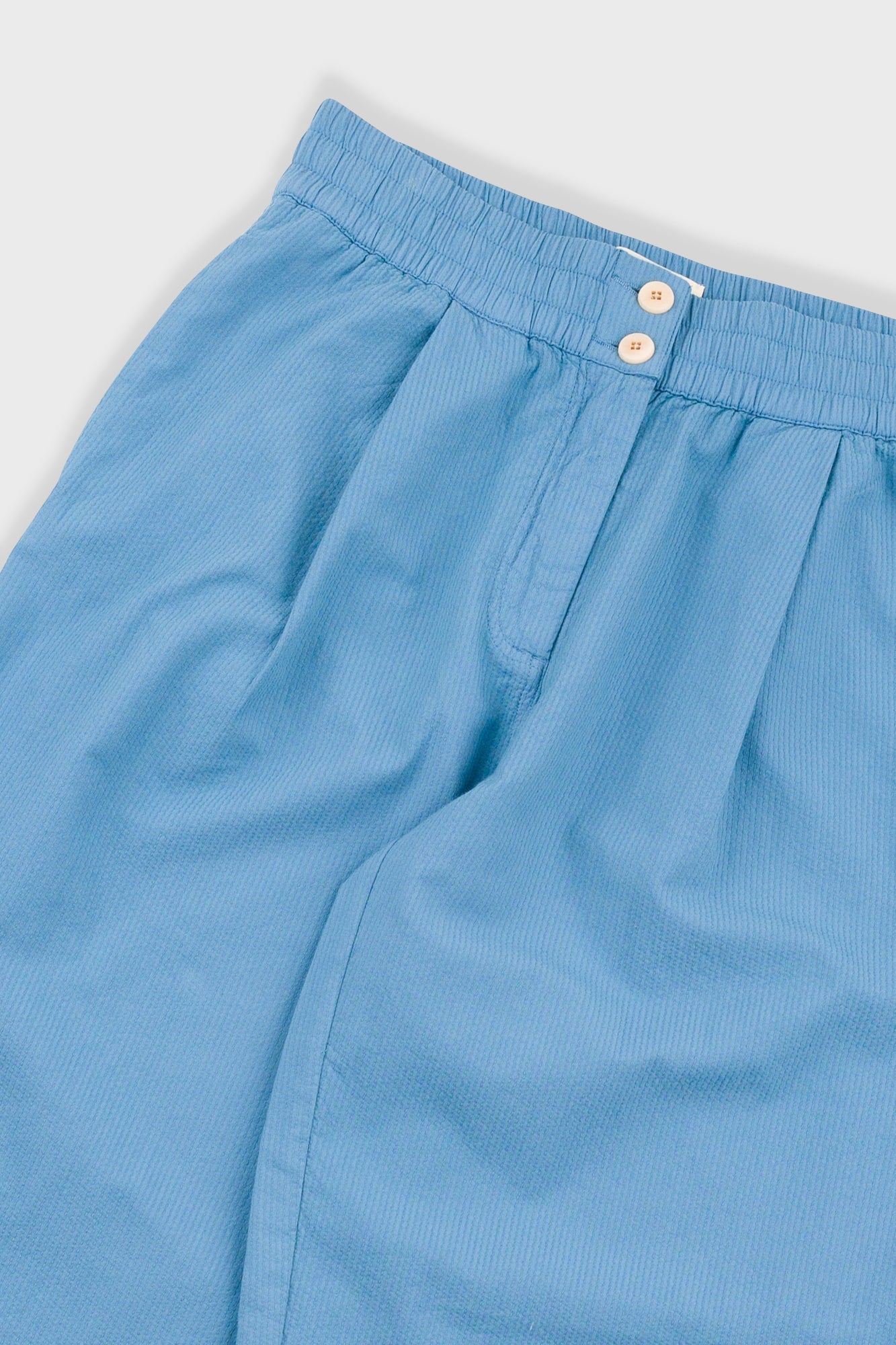 Drawcord Baggy Pants - Light Indigo Topstitch