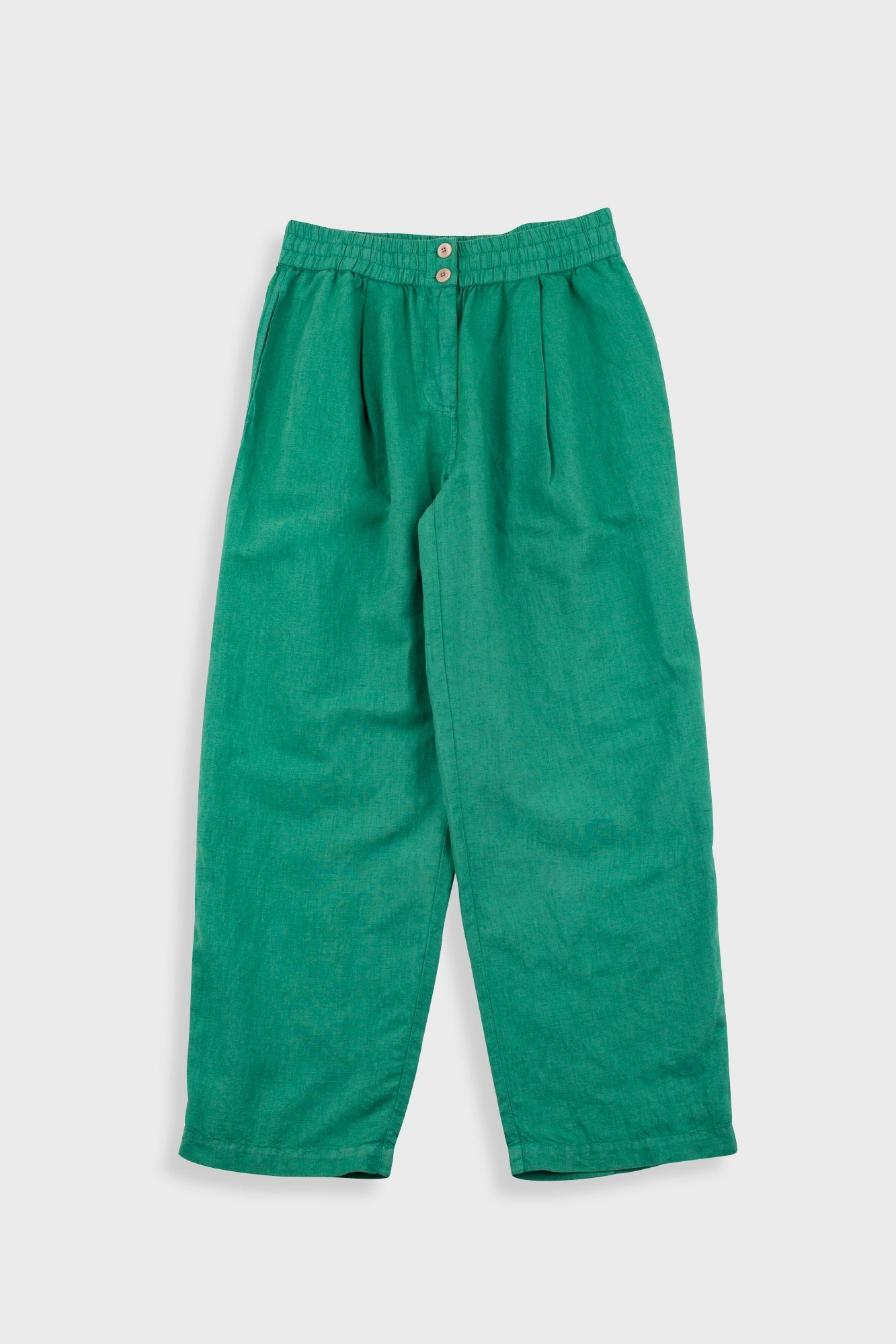 Drawcord Baggy Pants - Vintage Green