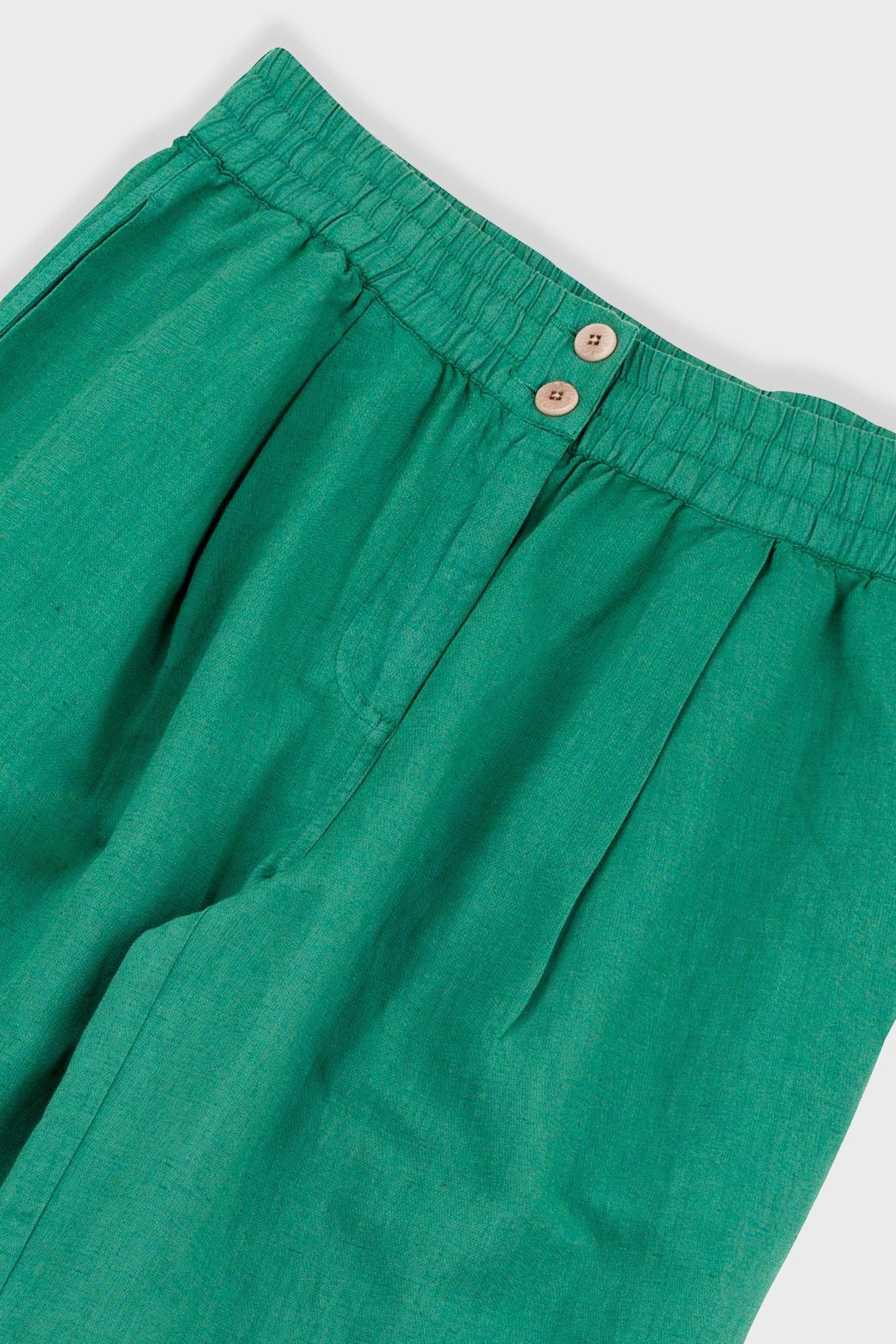 Drawcord Baggy Pants - Vintage Green