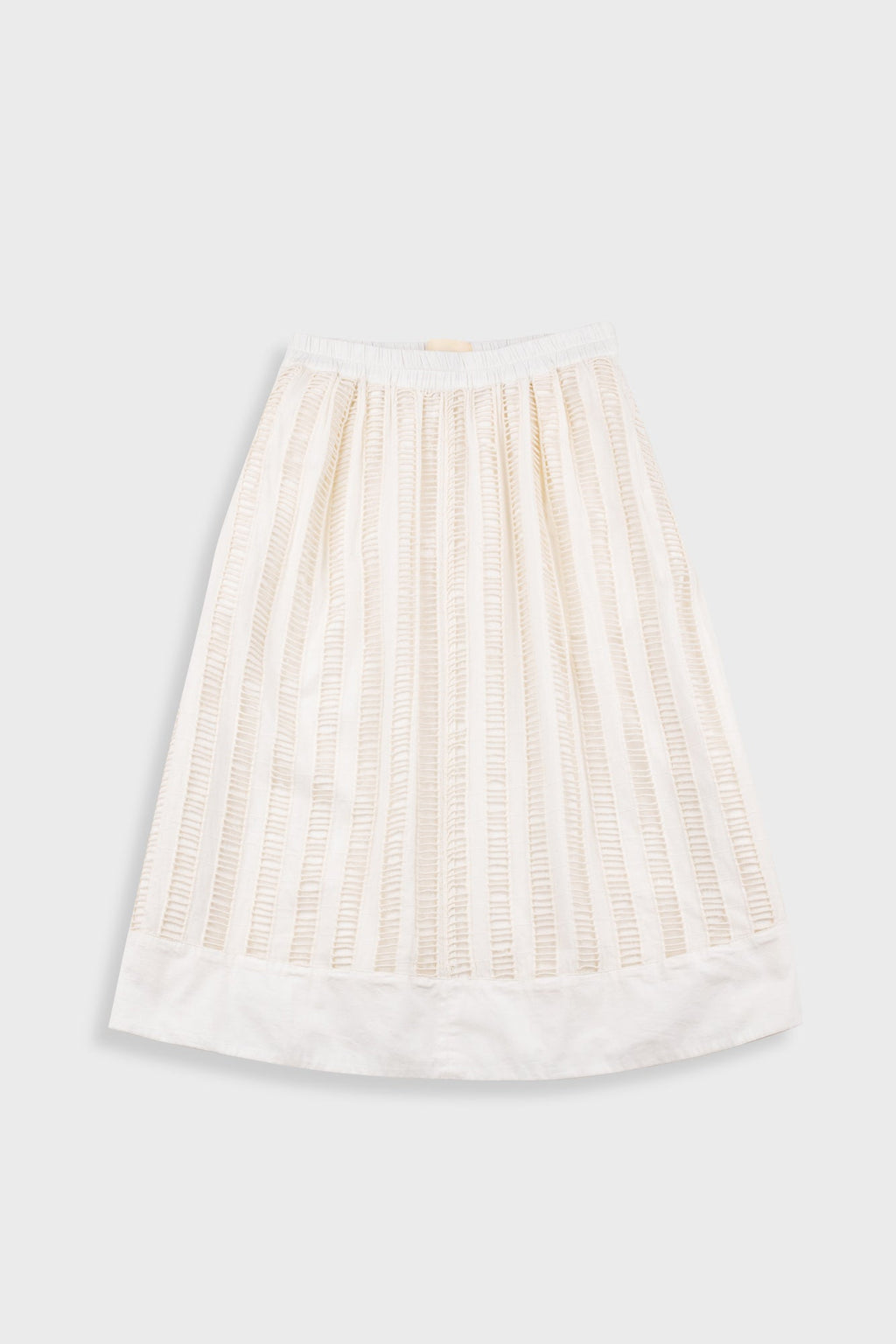 Full Seam Skirt - Ecru Ladder Embroidery