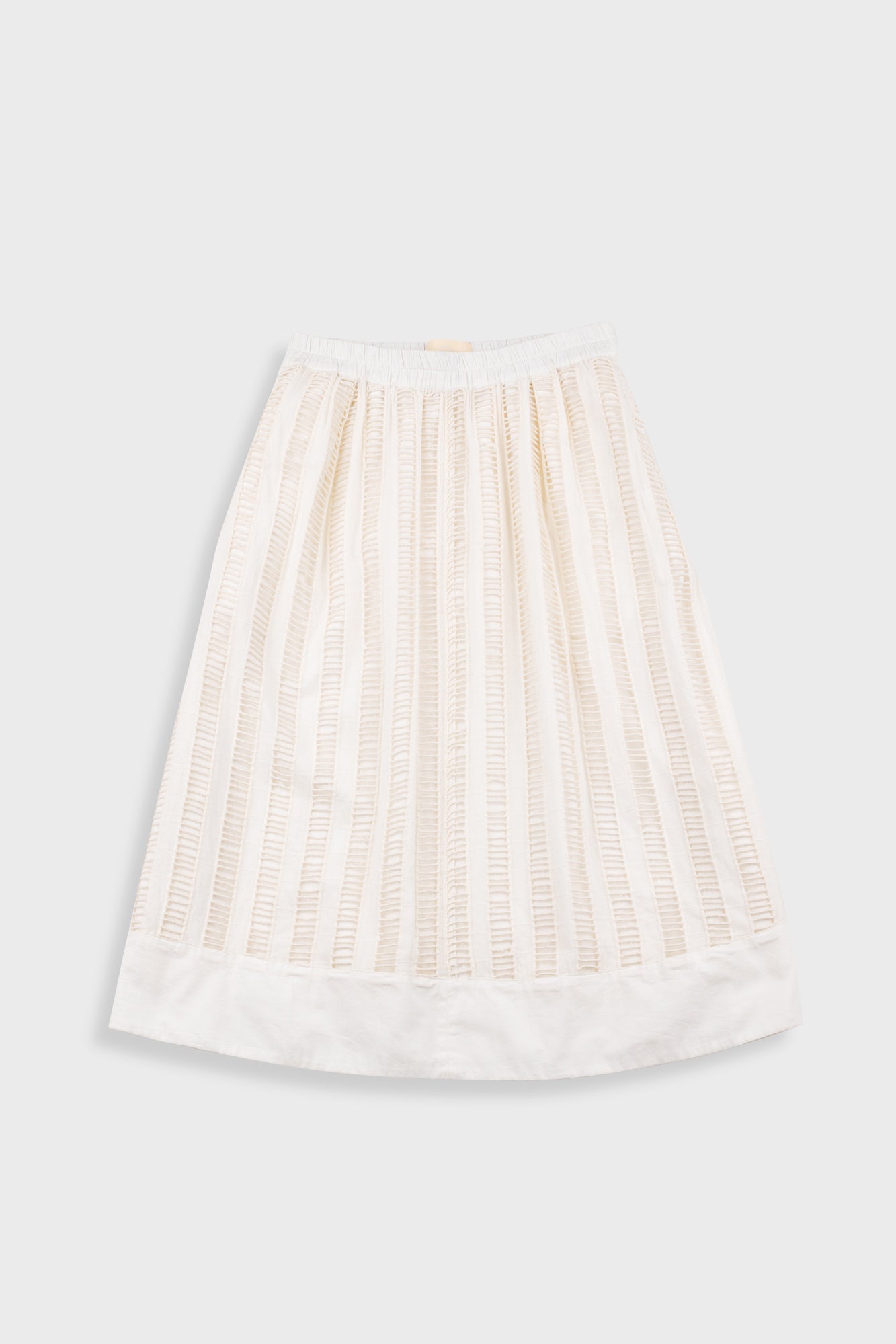 Full Seam Skirt - Ecru Ladder Embroidery