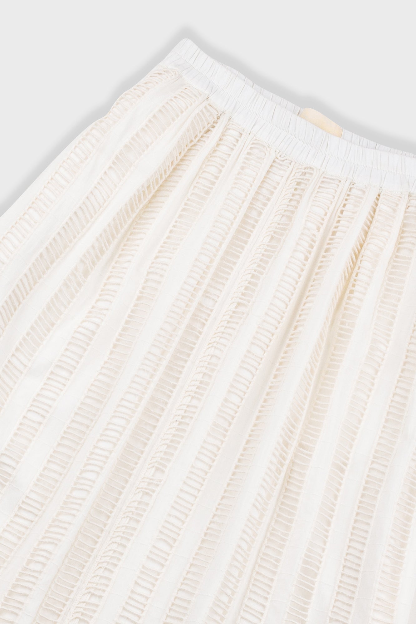 Full Seam Skirt - Ecru Ladder Embroidery