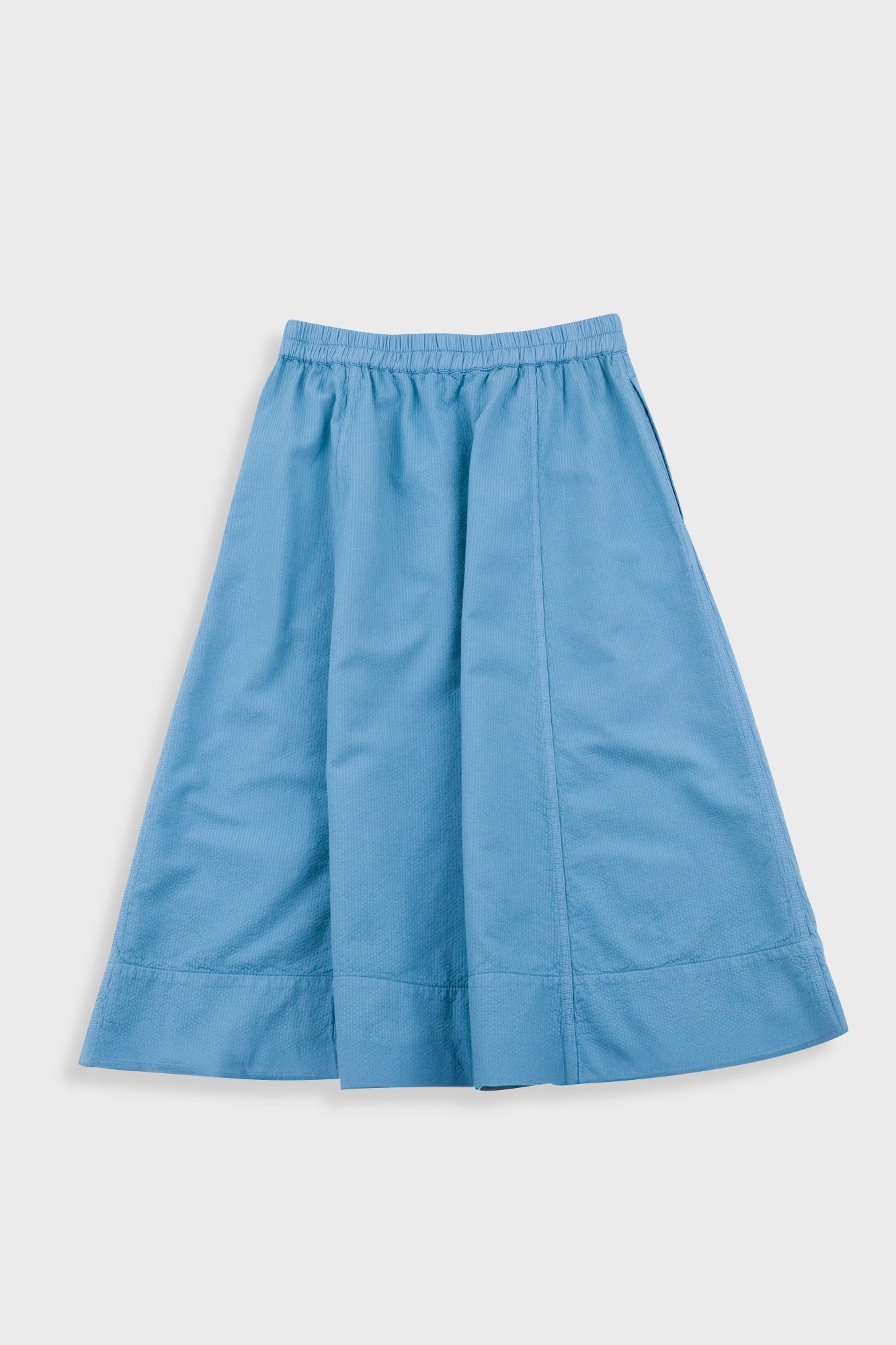 Full Seam Skirt - Light Indigo Topstitch