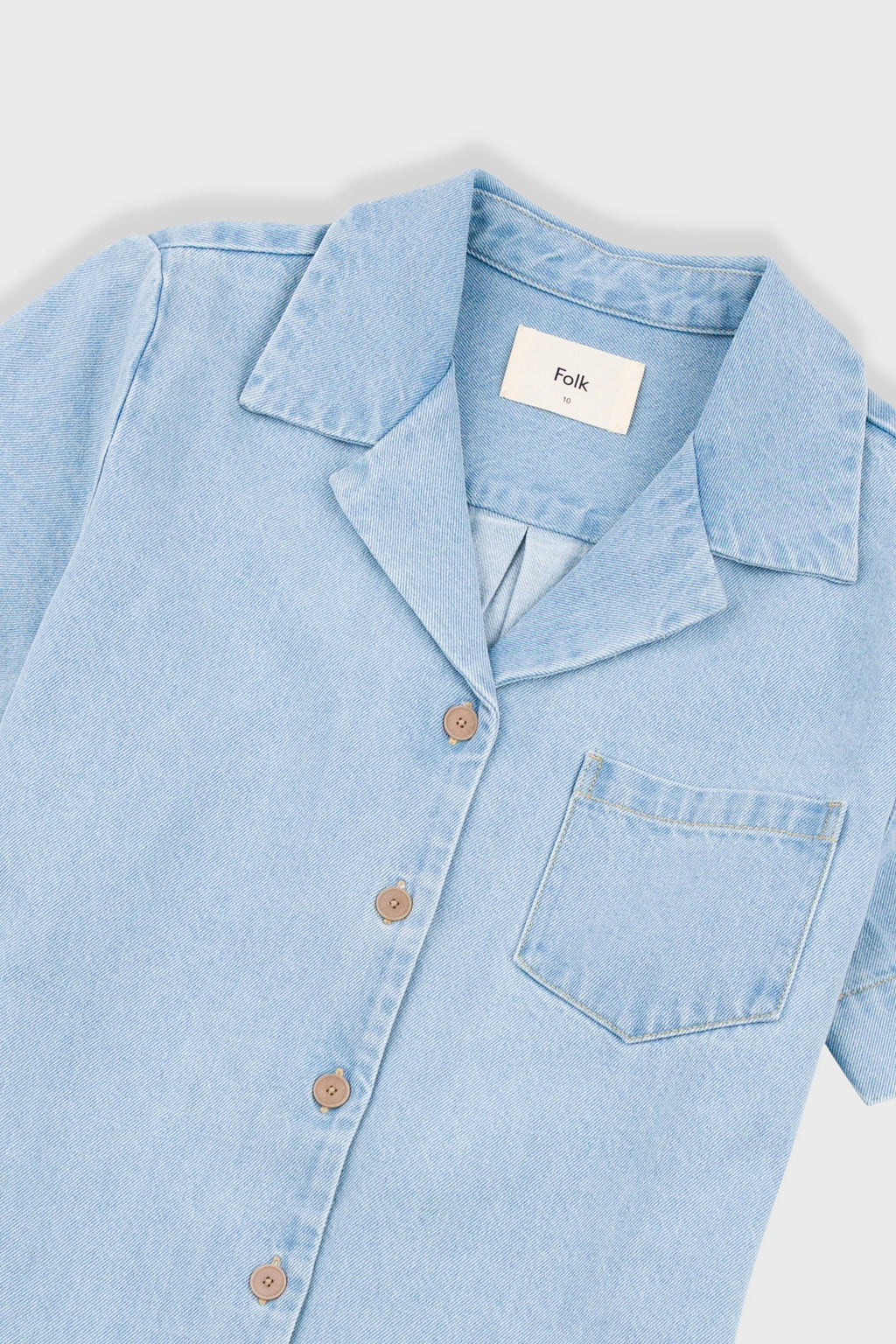 Shirt Dress - Heavy Bleach Denim
