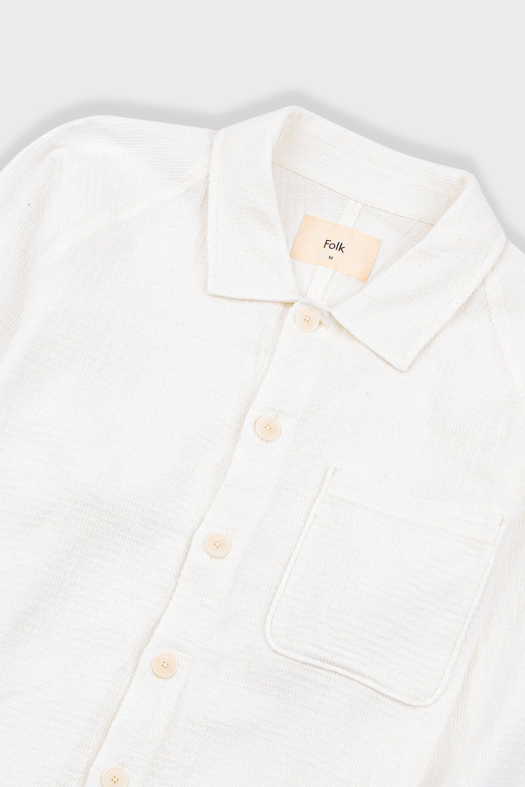 Raglan Shirt - White Dropstitch Waffle