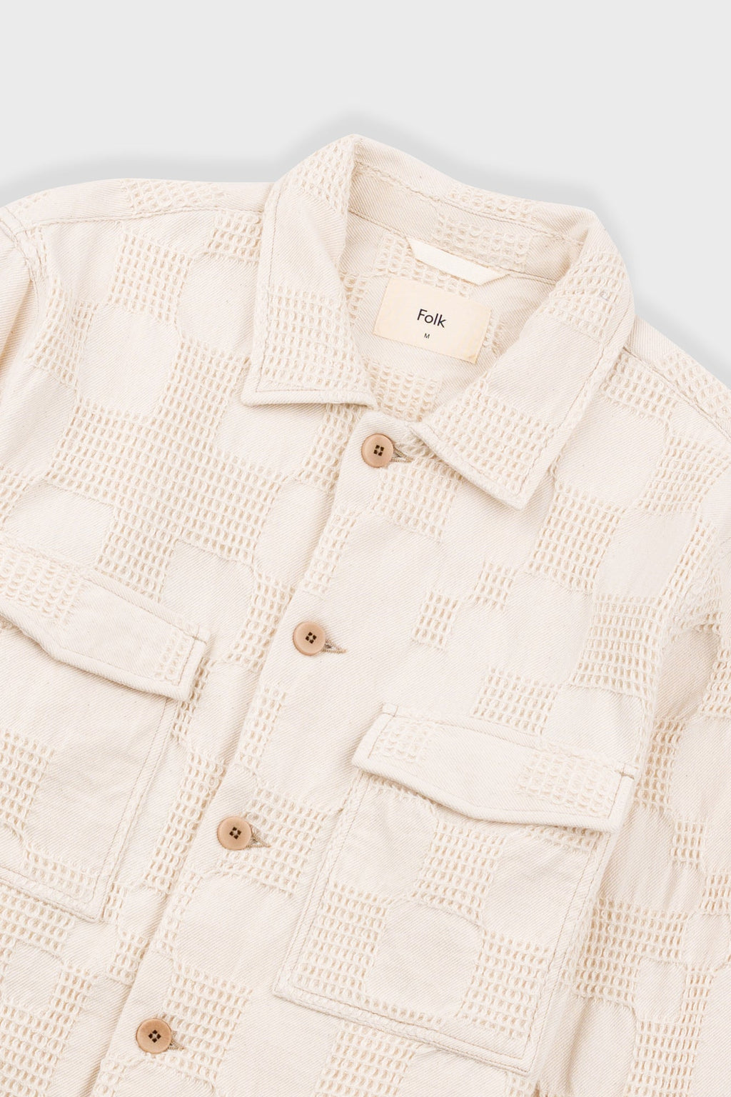 Zaki Jacket - Ecru Waffle Check