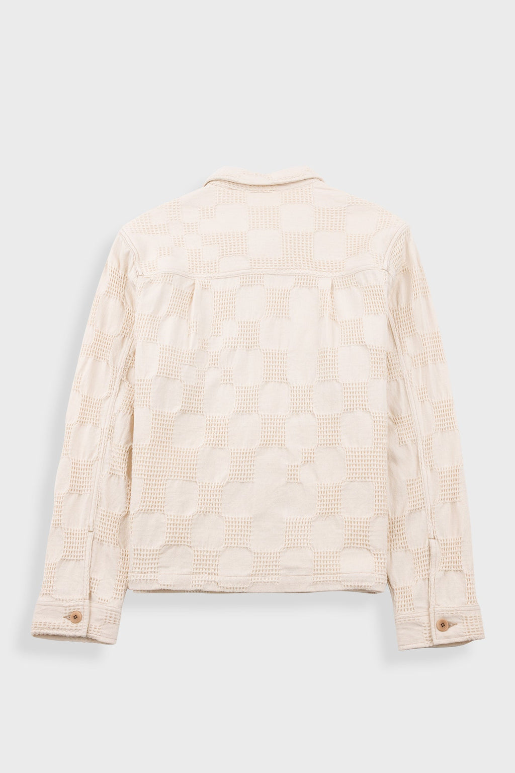Zaki Jacket - Ecru Waffle Check