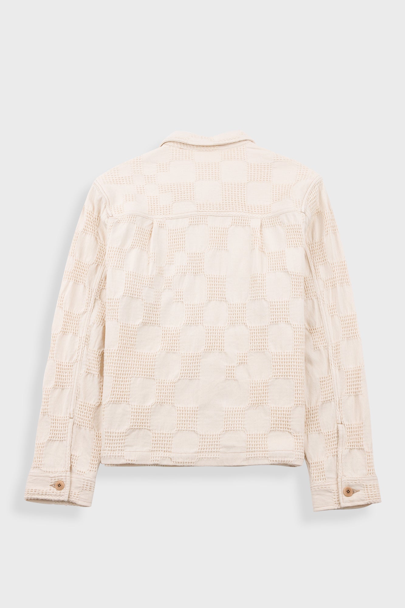 Zaki Jacket - Ecru Waffle Check