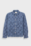 Assembly Jacket - Soft Blue Waffle Check
