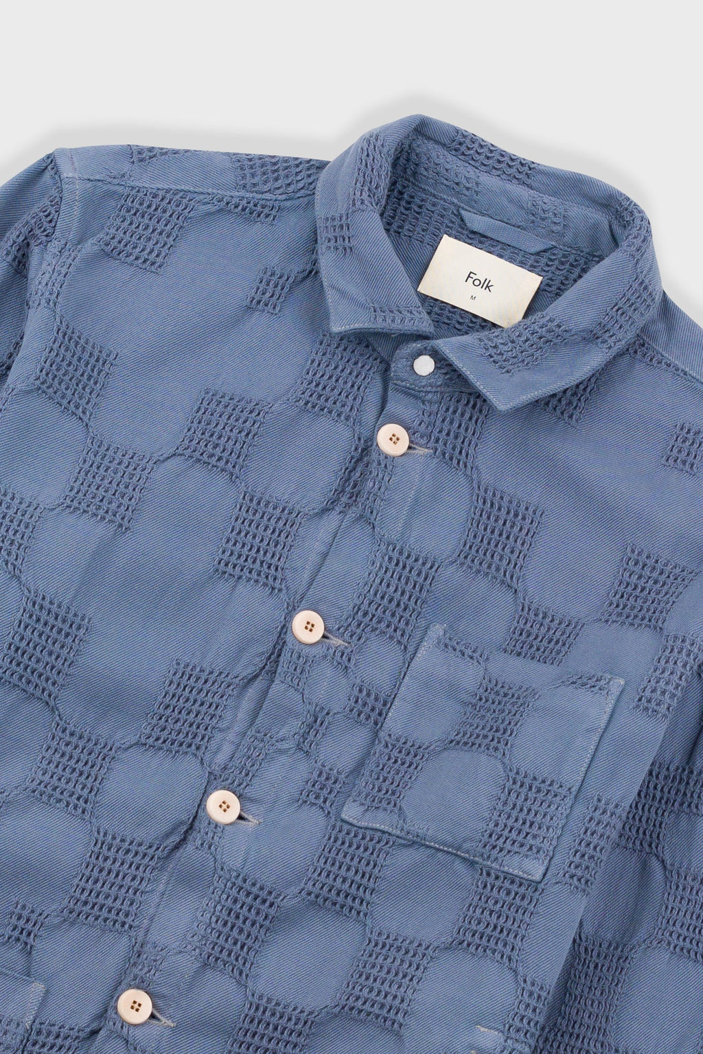 Assembly Jacket - Soft Blue Waffle Check