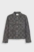 Zaki Jacket - Soft Black Waffle Check