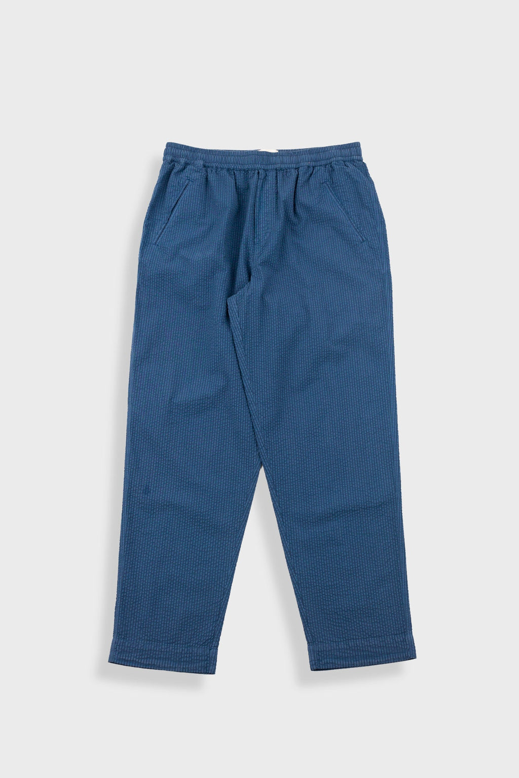 Drawcord Assembly Pant - Soft Indigo Overdyed Stripe