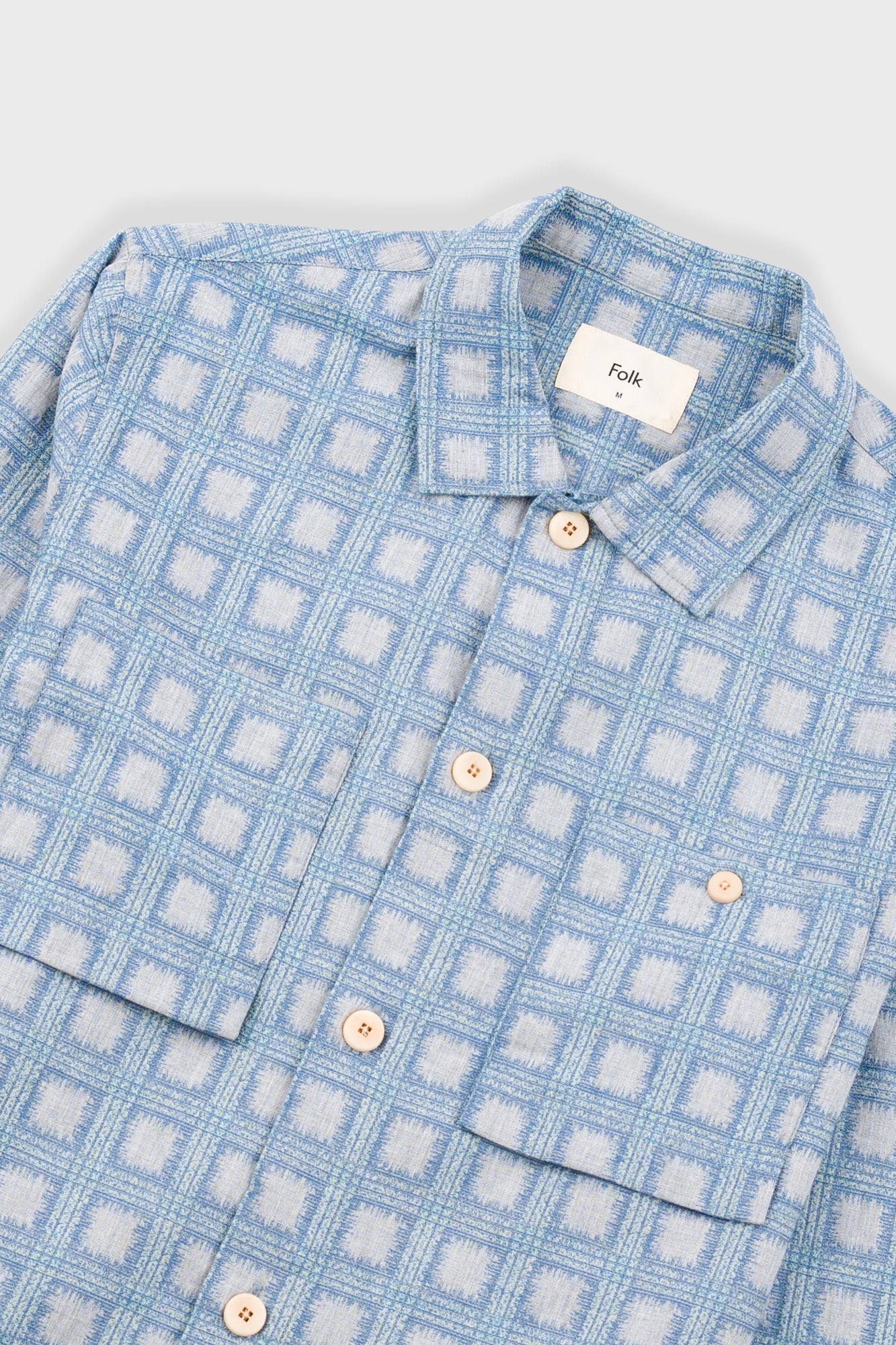 Patch Overshirt - Blue Tile Tapestry
