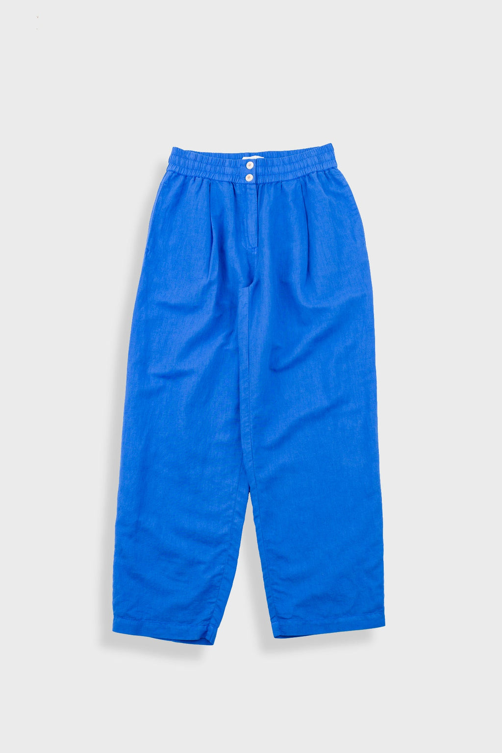 Drawcord Baggy Pants - Washed Cobalt