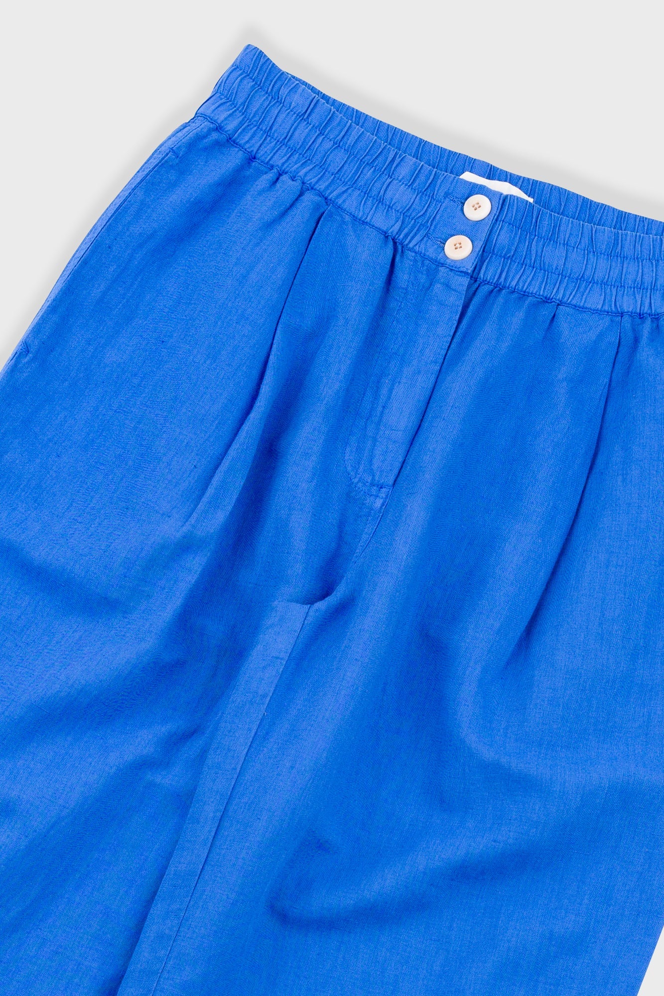 Drawcord Baggy Pants - Washed Cobalt