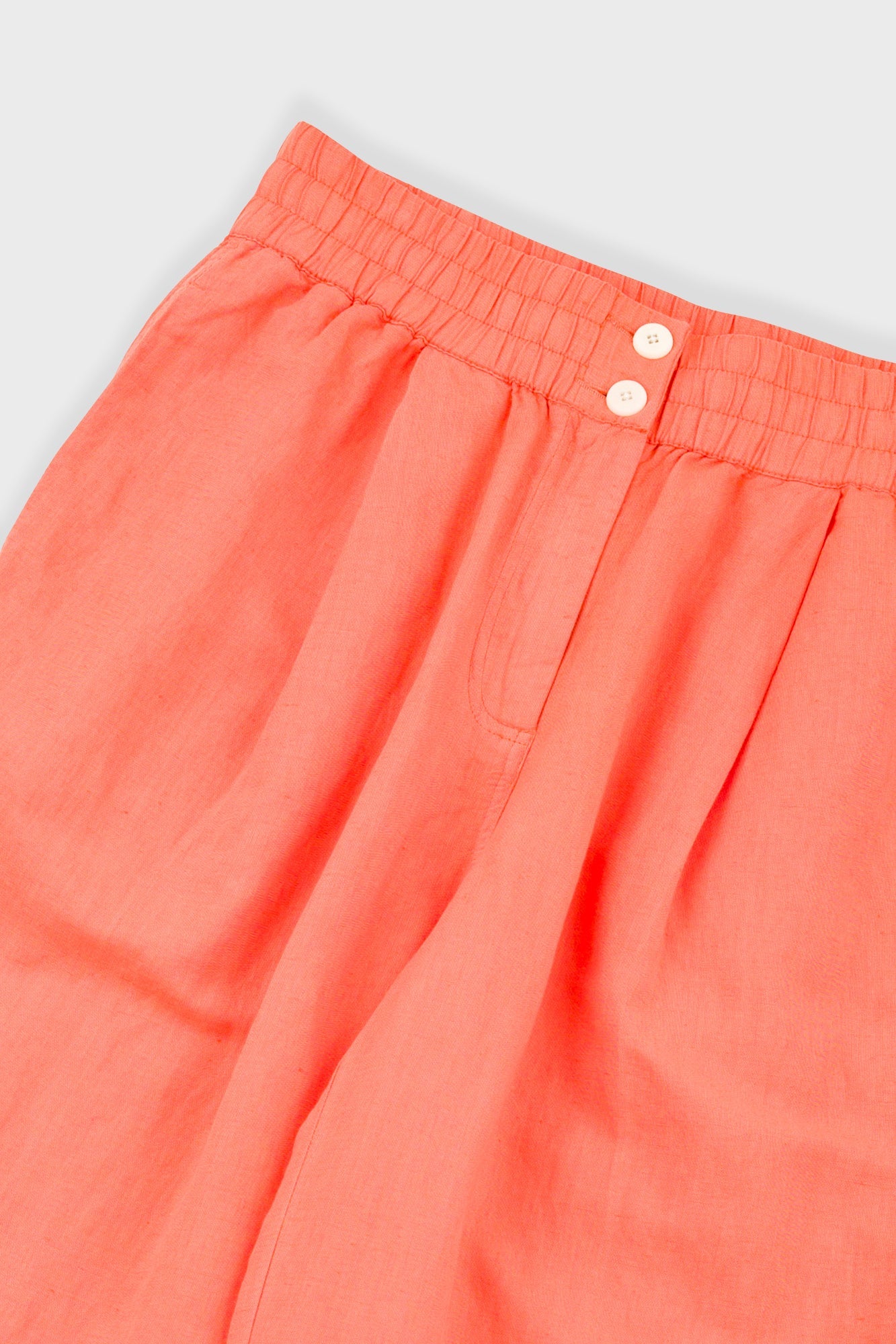 Drawcord Baggy Pants - Coral