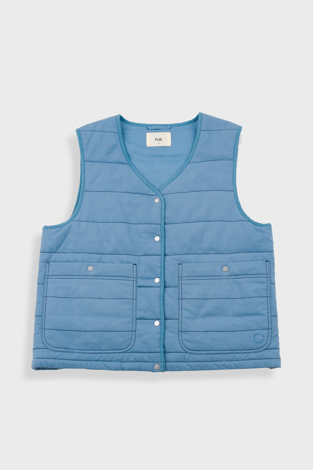 Gilet - Light Indigo Topstitch