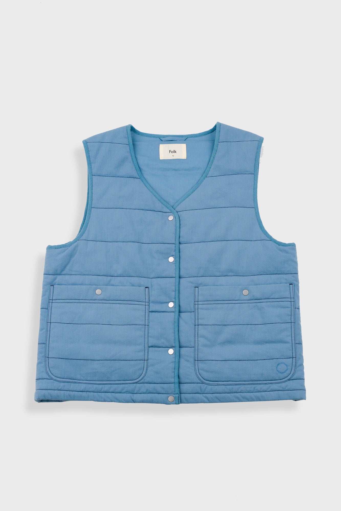 Gilet - Light Indigo Topstitch