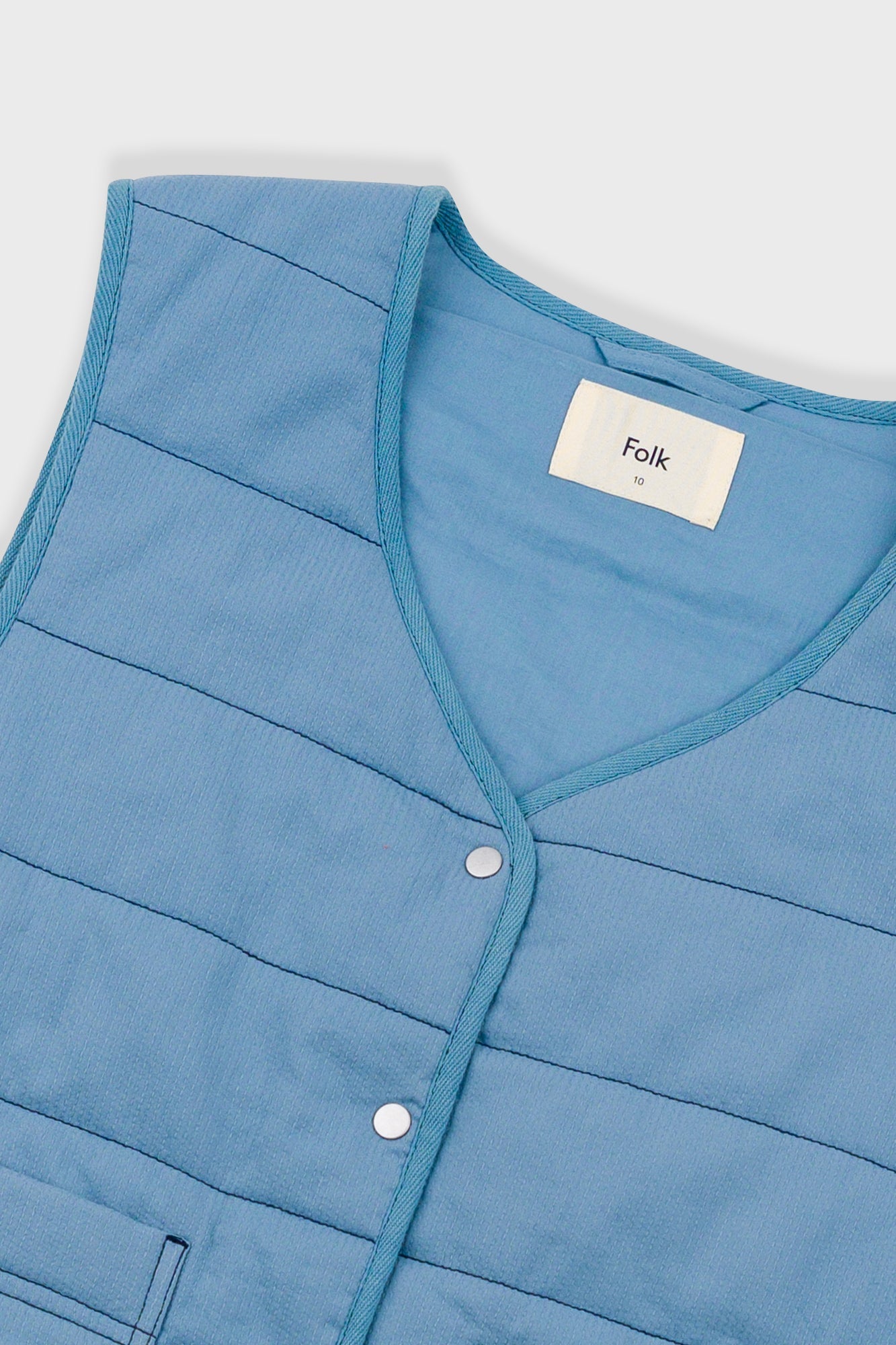 Gilet - Light Indigo Topstitch