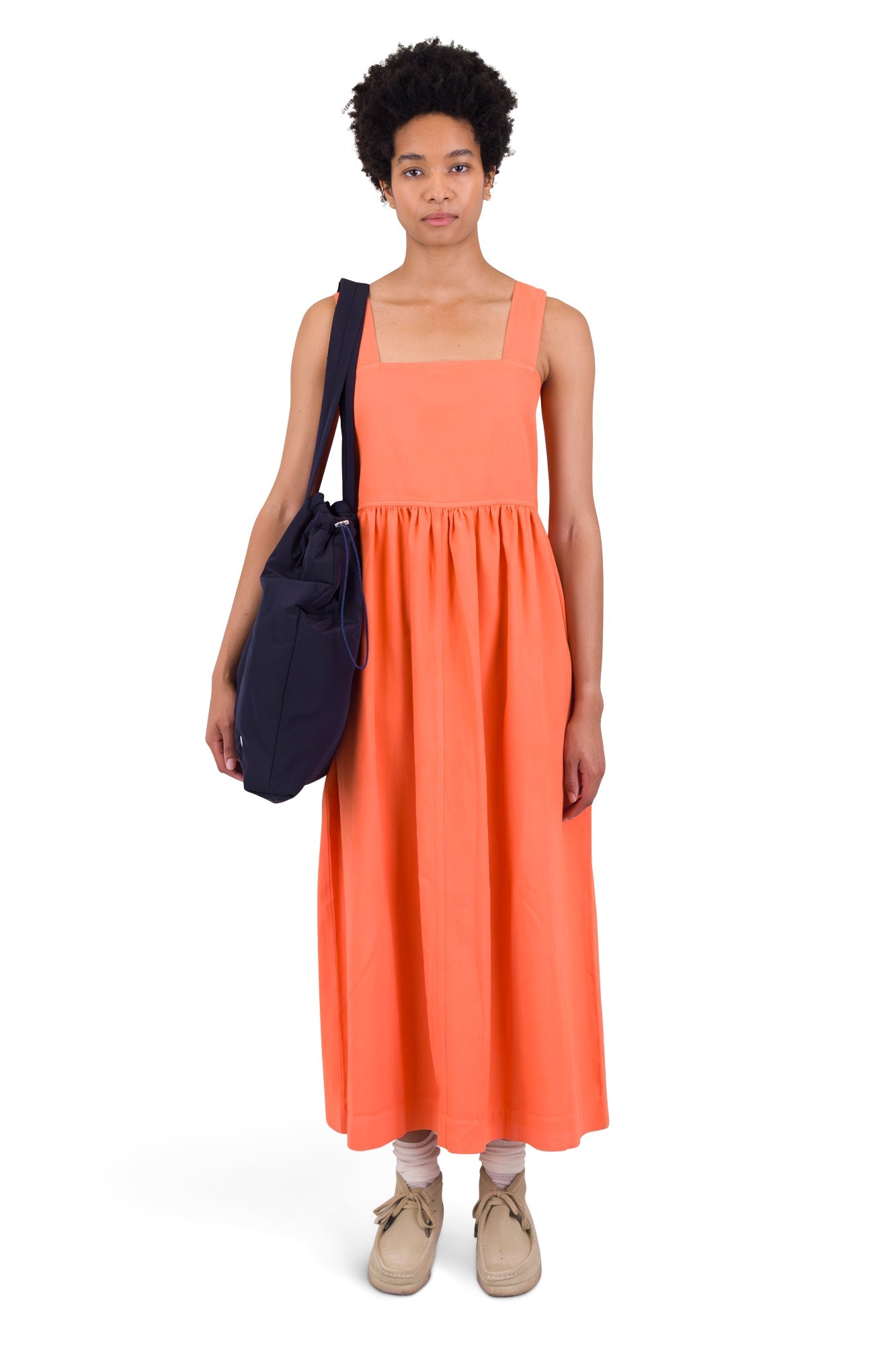 Midi Day Dress - Dark Orange