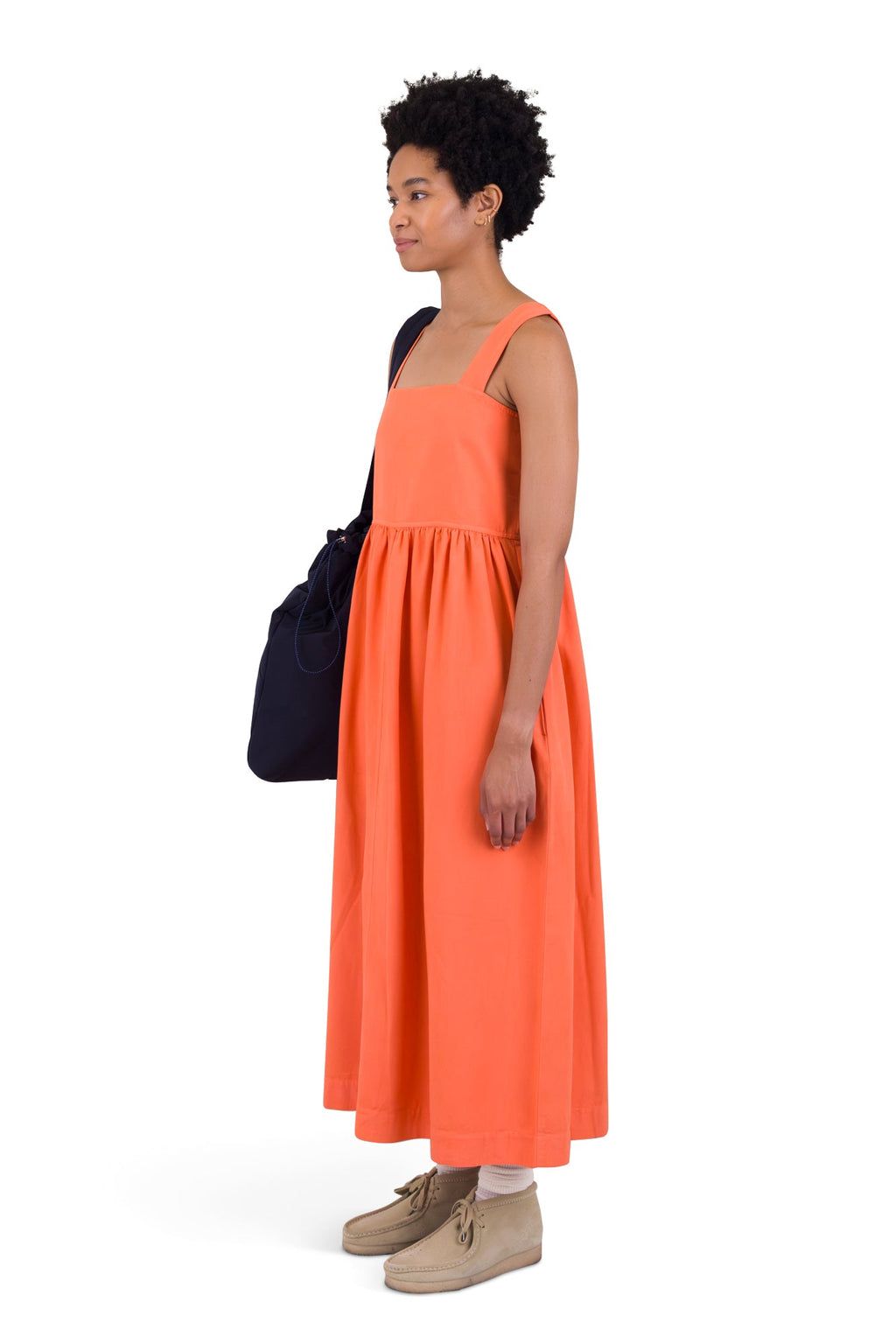 Midi Day Dress - Dark Orange