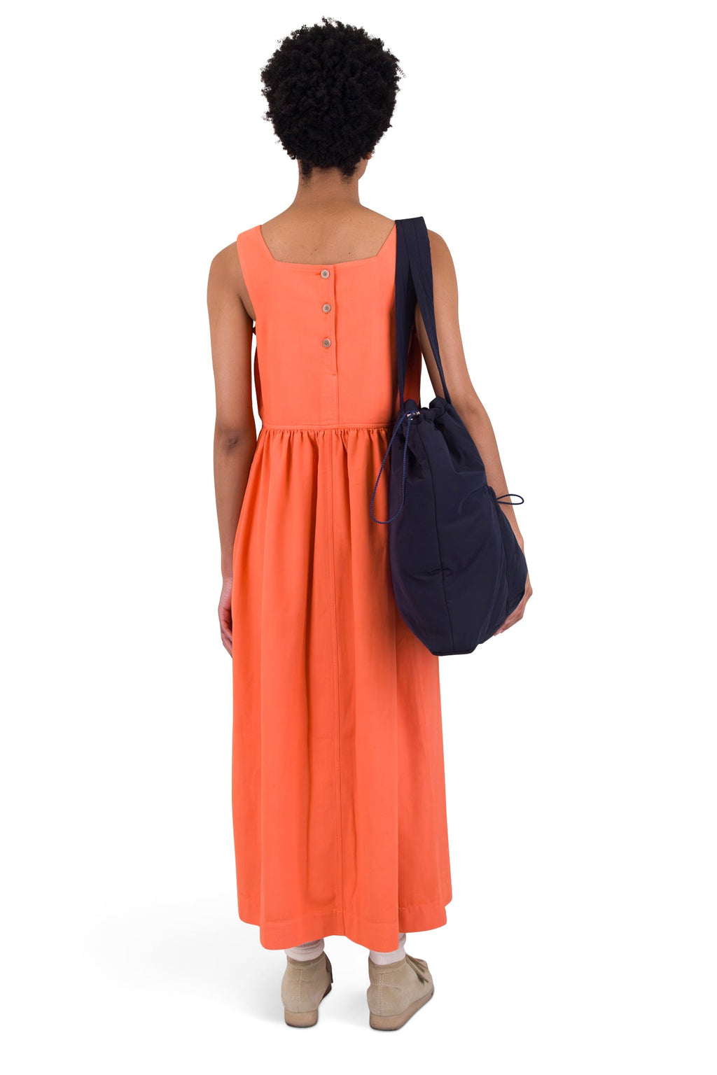 Midi Day Dress - Dark Orange