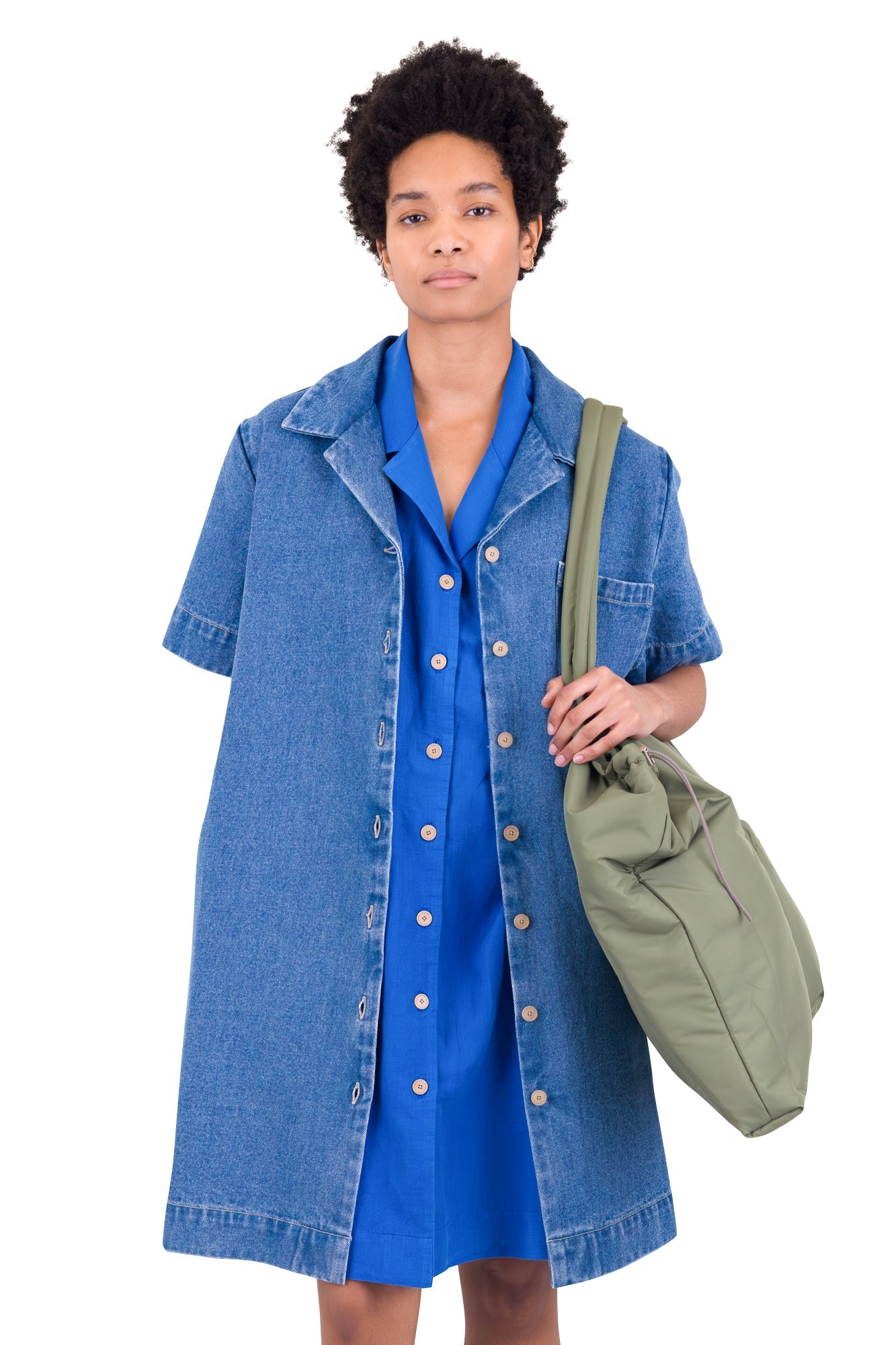 Shirt Dress - Heavy Bleach Denim