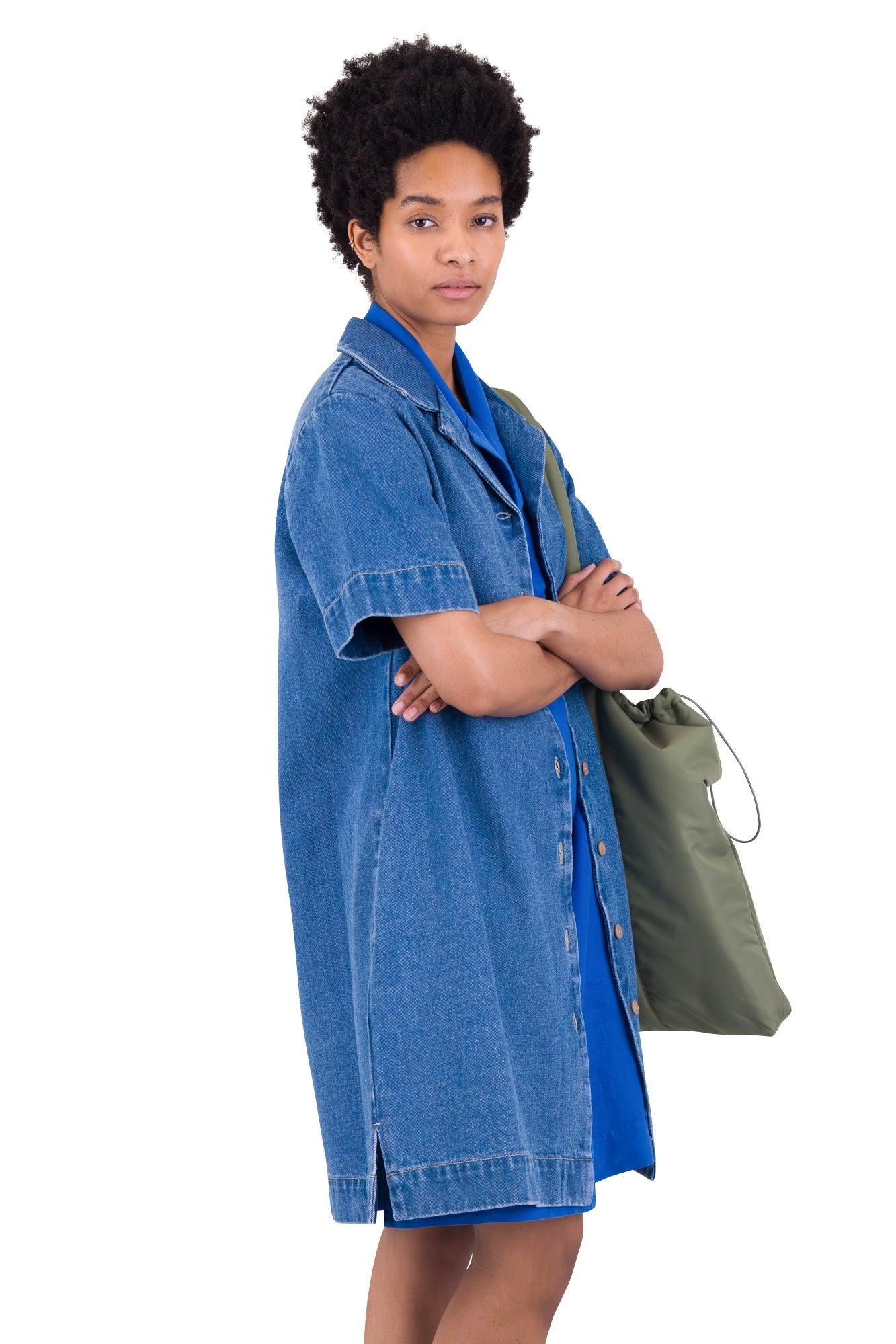 Shirt Dress - Heavy Bleach Denim
