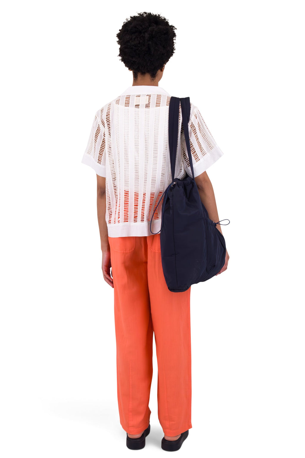 Drawcord Baggy Pants - Coral