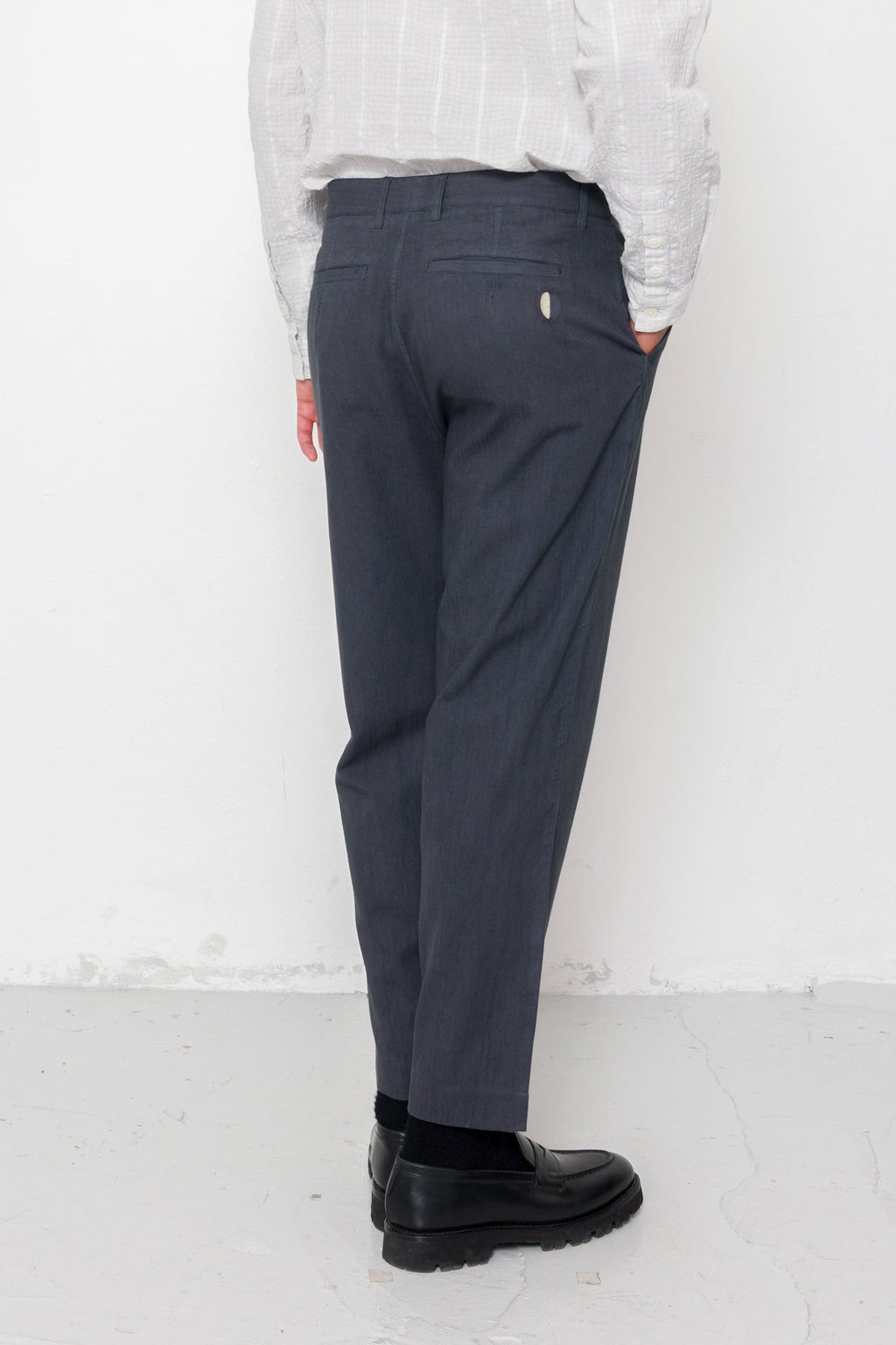 Lunar Suit Trouser - Soft Black Cotton Linen