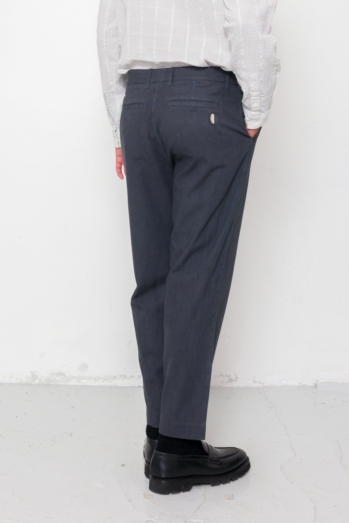 Lunar Suit Trouser - Soft Black Cotton Linen