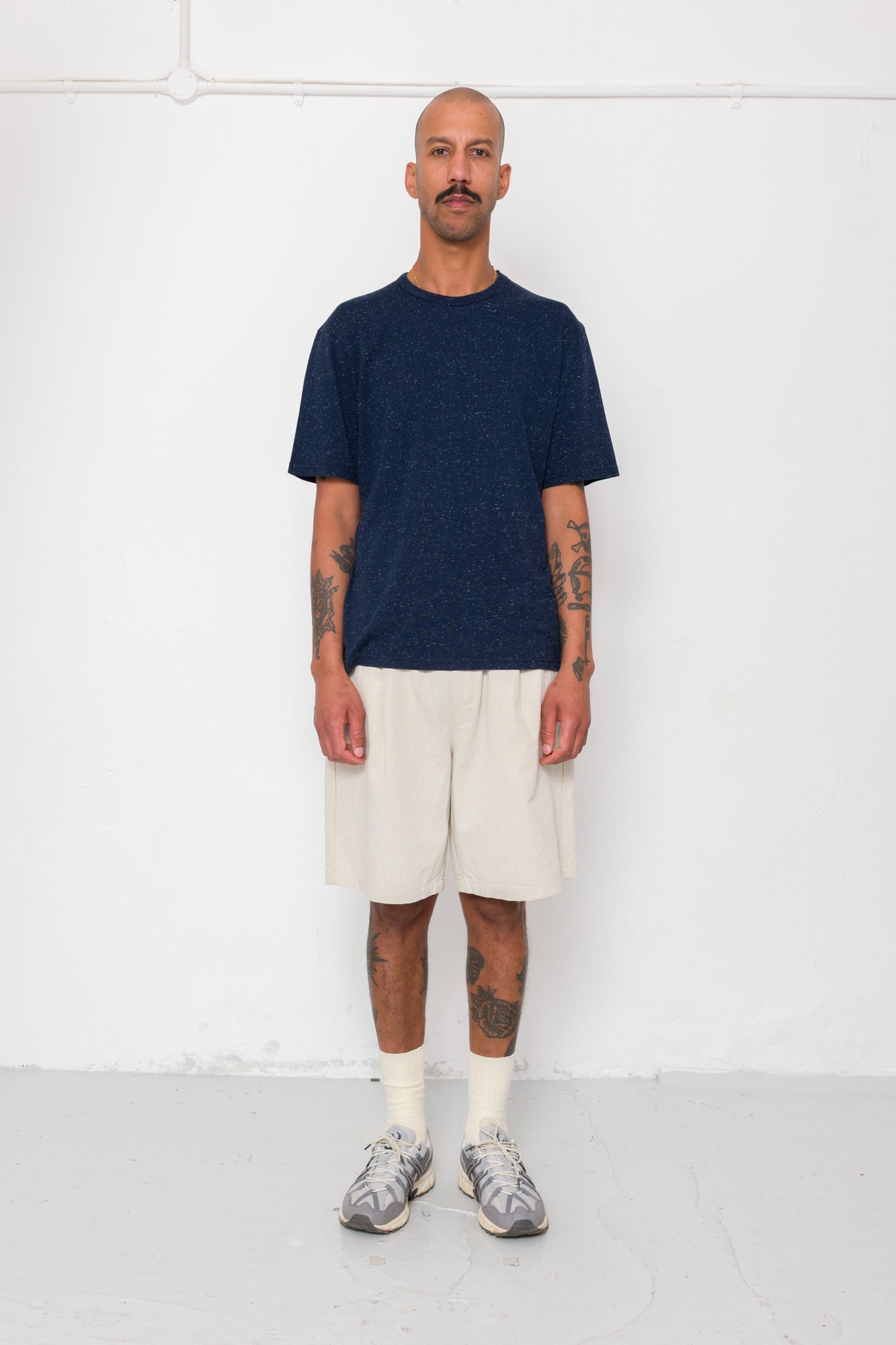 Relaxed Assembly T-Shirt - Navy Nep