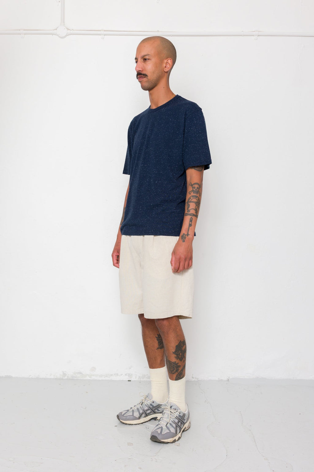 Relaxed Assembly T-Shirt - Navy Nep