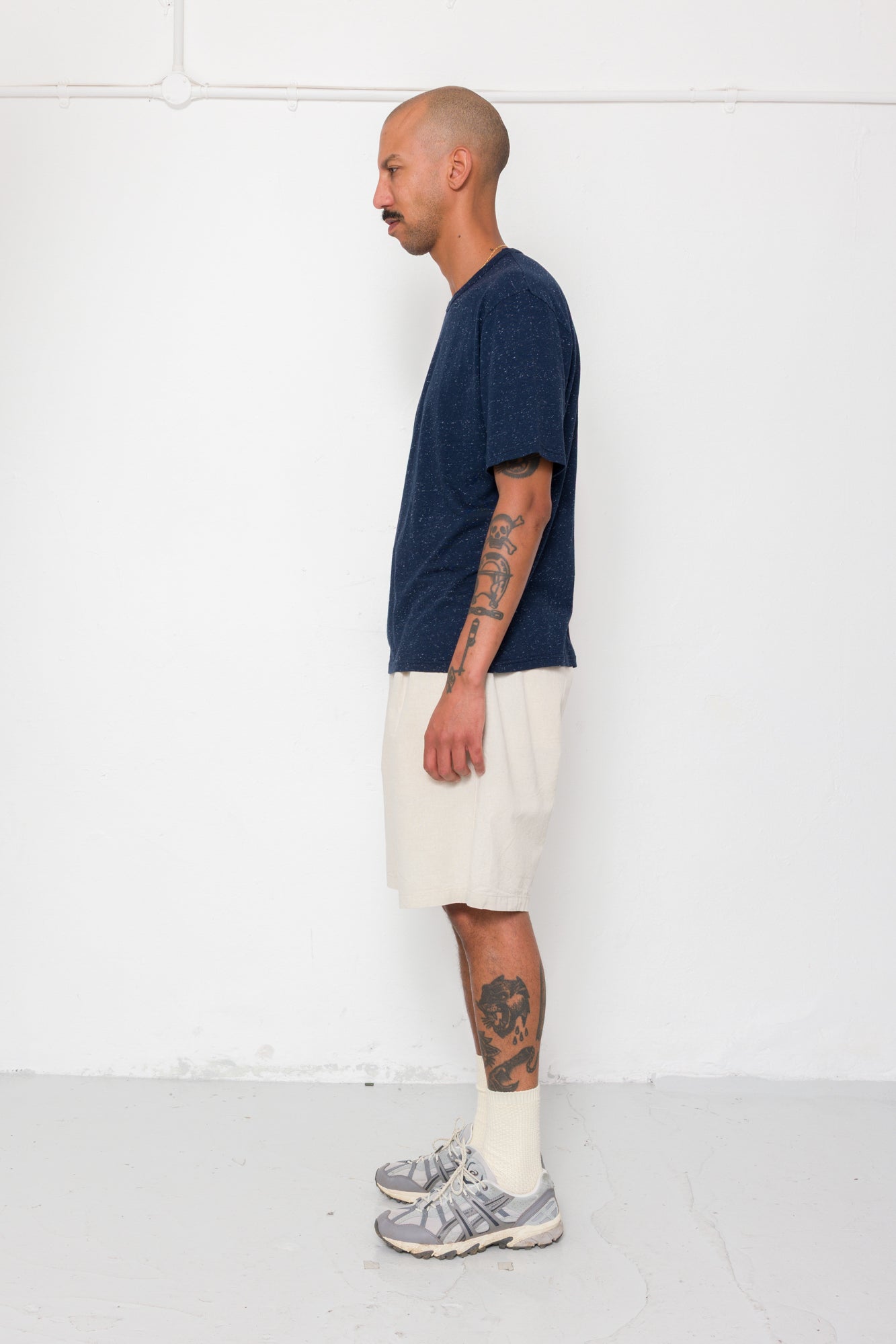 Relaxed Assembly T-Shirt - Navy Nep