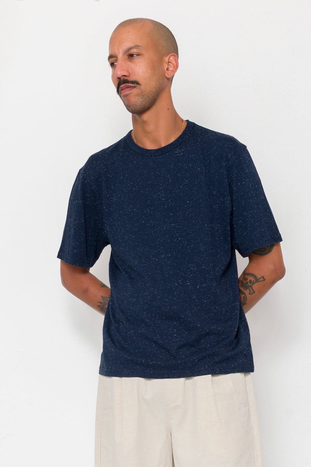 Relaxed Assembly T-Shirt - Navy Nep