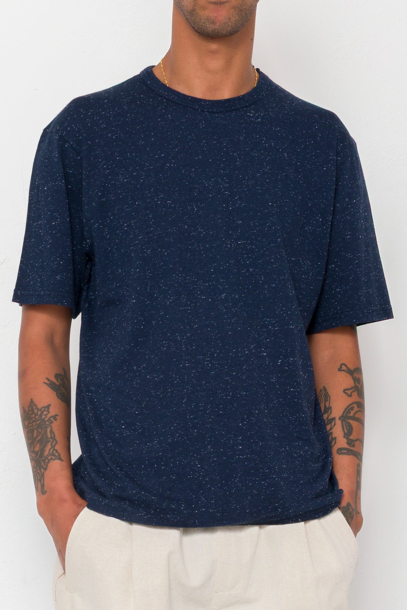 Relaxed Assembly T-Shirt - Navy Nep