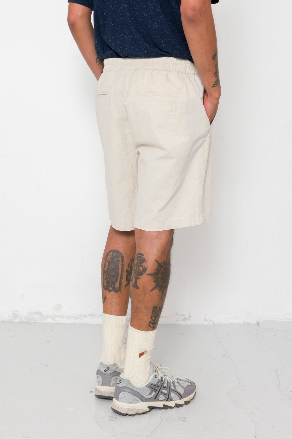 Relaxed Assembly Short - Natural Linen Cotton Canvas