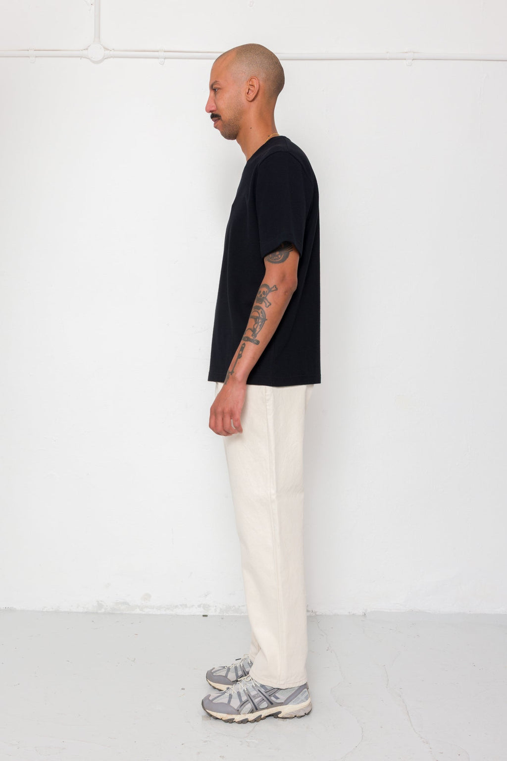 Short Sleeve Textured T-Shirt - Black