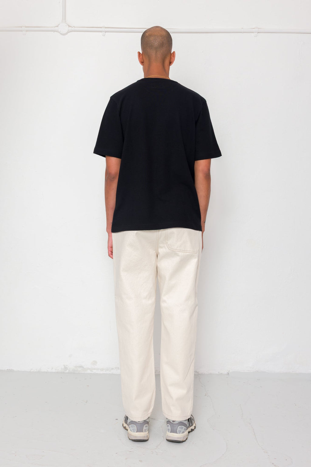 Short Sleeve Textured T-Shirt - Black