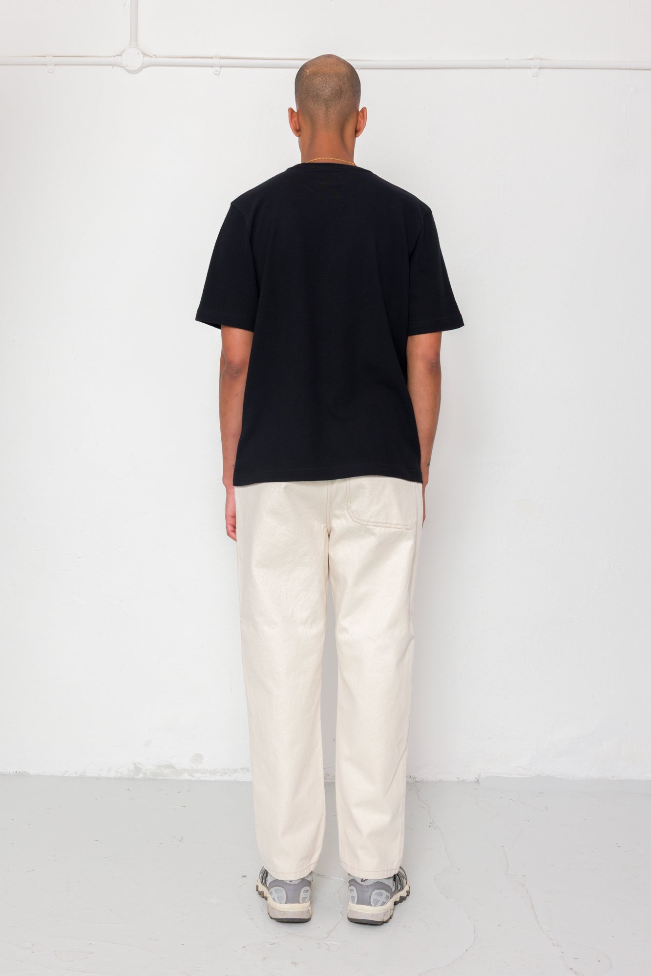 Short Sleeve Textured T-Shirt - Black
