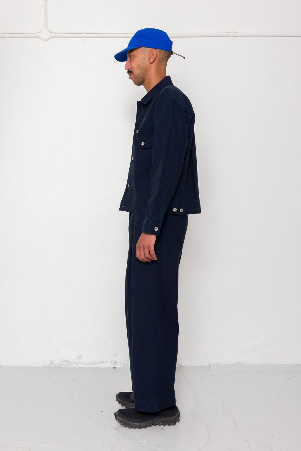 Trucker Jacket - Deep Indigo Herringbone