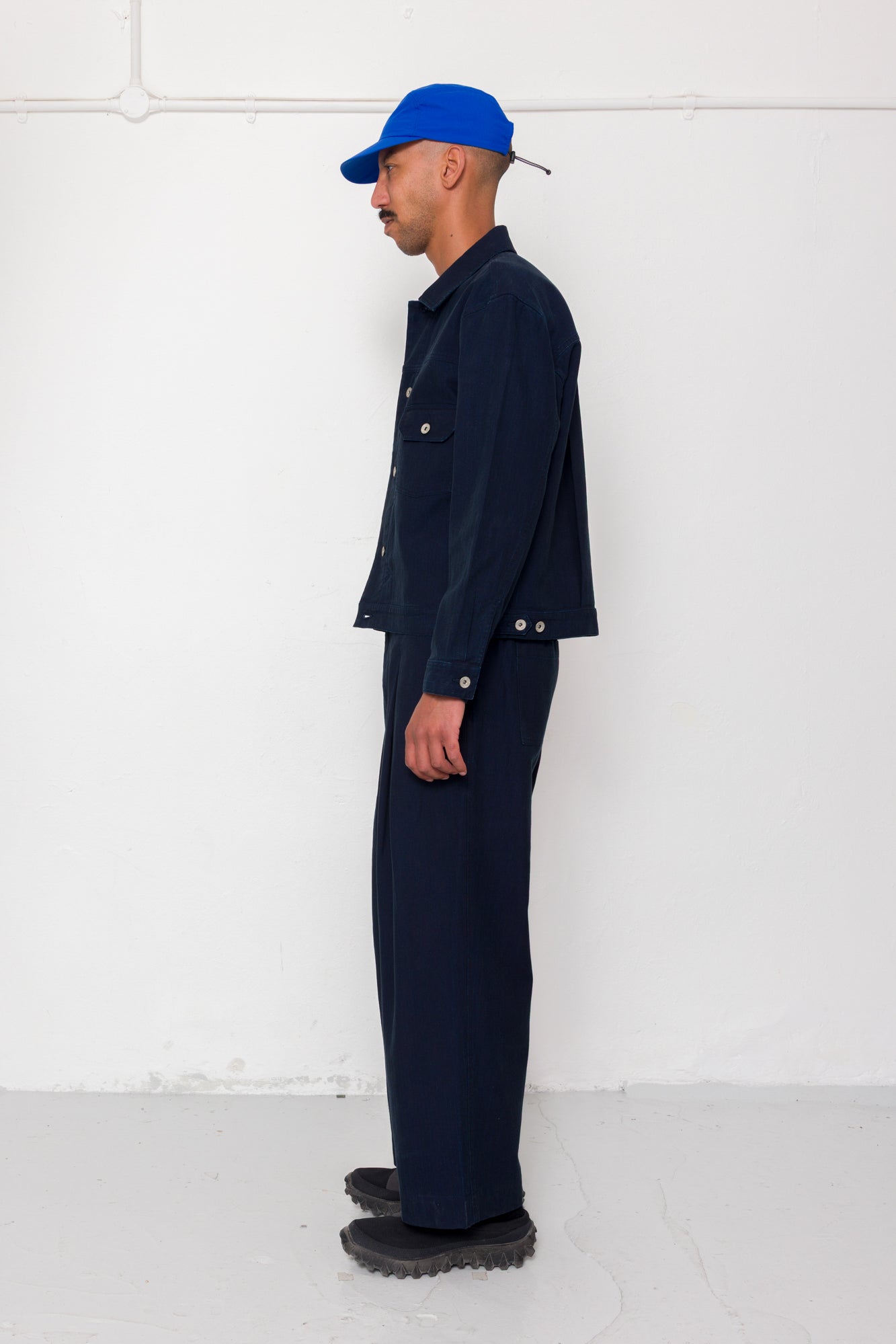Trucker Jacket - Deep Indigo Herringbone
