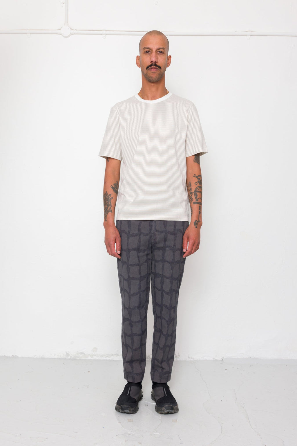1x1 Striped T-Shirt - Stone