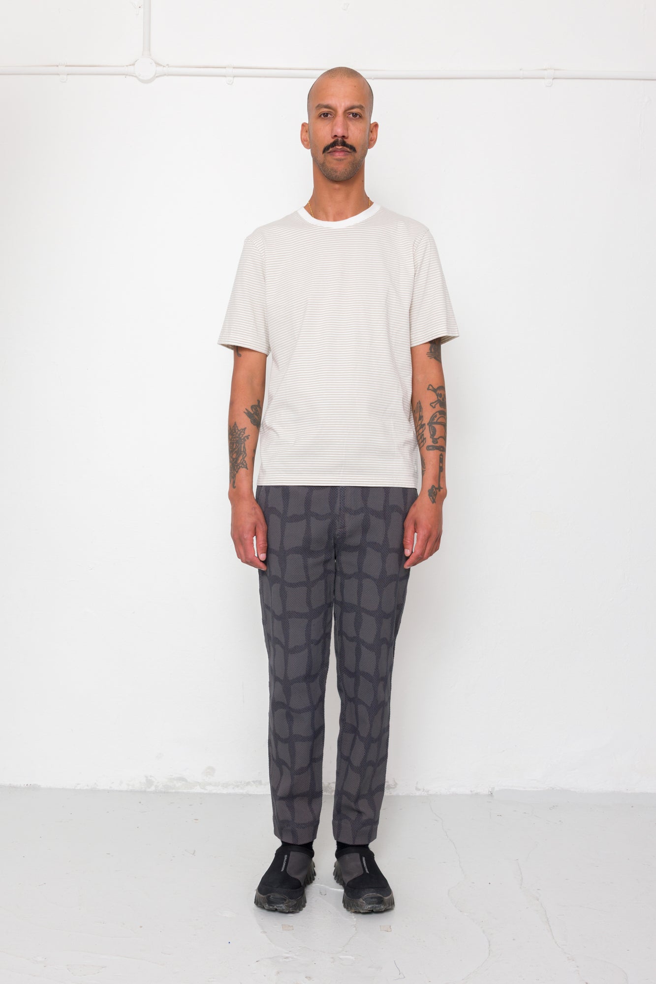 1x1 Striped T-Shirt - Stone