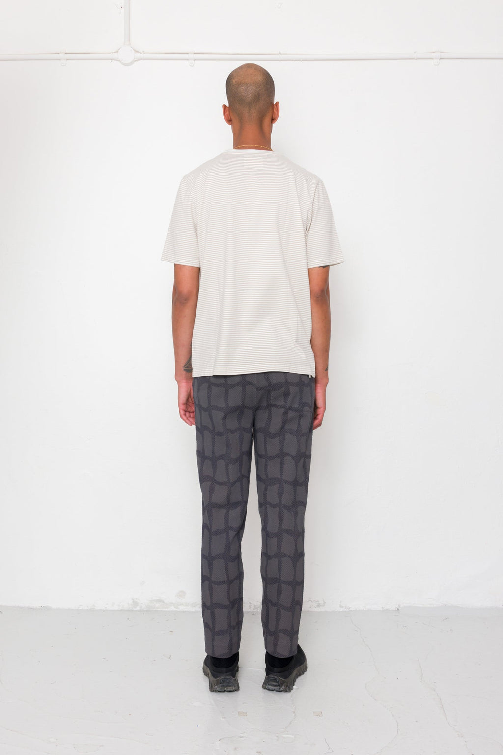 1x1 Striped T-Shirt - Stone
