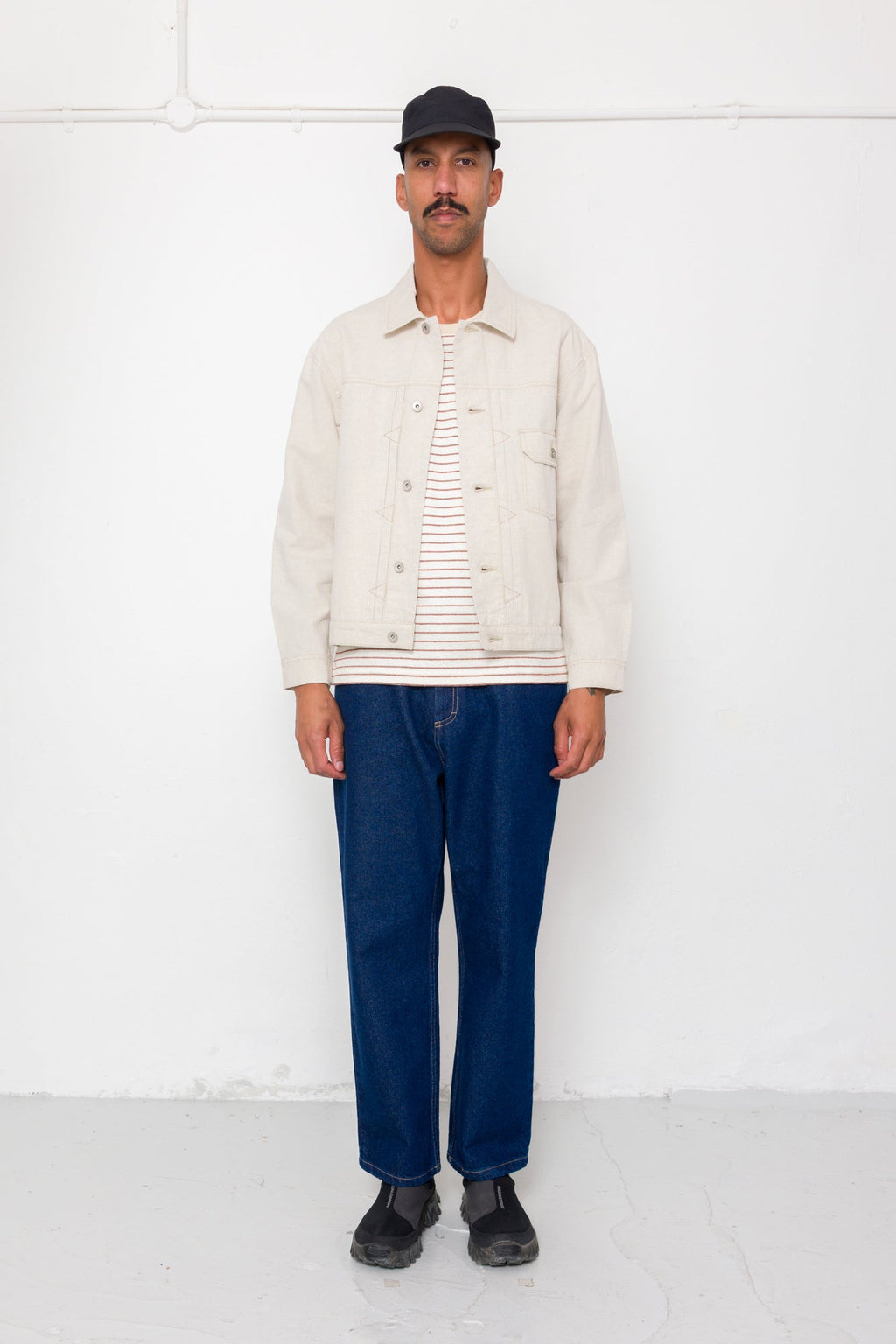 Trucker Jacket - Natural Linen Cotton Canvas